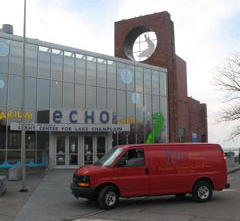 PP&D Van in front of ECHO, Burlington VT